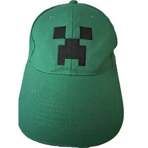 Minecraft Jinx Hat Cap Adjustable Green Creeper Baseball Youth, Embroidered NICE